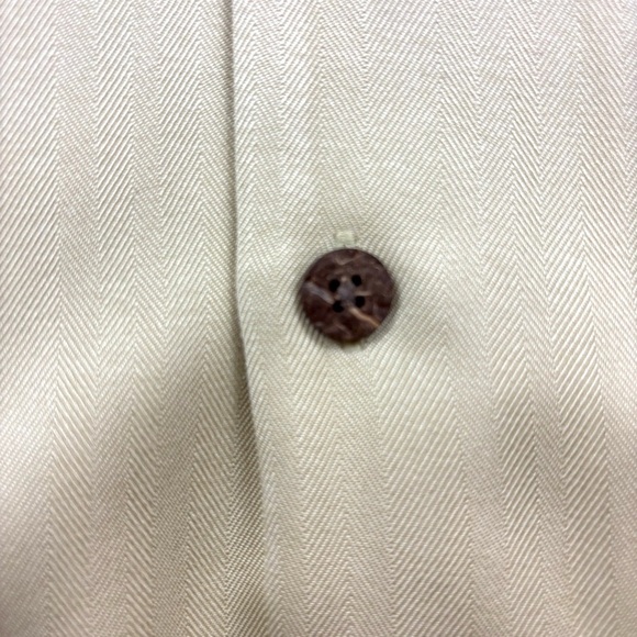 Tommy Bahama Yellow 100% Silk Textured Collared Short Sleeve Button Down Top (L) - Picture 7 of 15